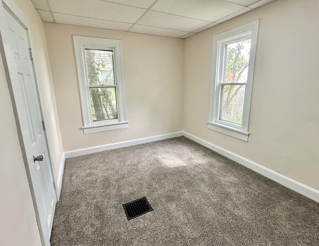 964 S Washington Ave, Kankakee, IL 60901 - carpeted spare room featuring plenty of natural light, baseboards, and a drop ceiling