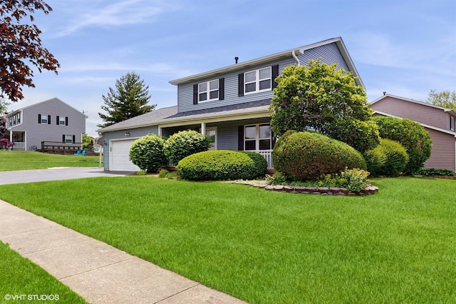 8401 Adbeth Ave, Woodridge, IL 60517 - traditional-style home with driveway, a front yard, and an attached garage