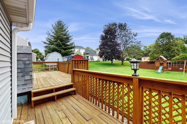 8401 Adbeth Ave, Woodridge, IL 60517 - wooden terrace featuring a yard and a playground
