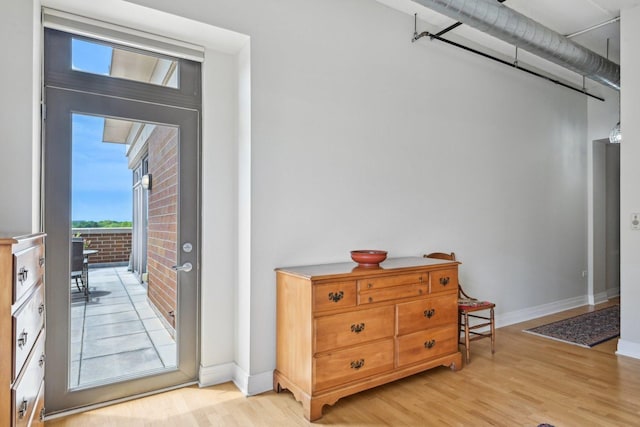 170 N NW Hwy Unit 401, Park Ridge, IL 60068 - doorway to outside featuring light wood-style flooring and baseboards