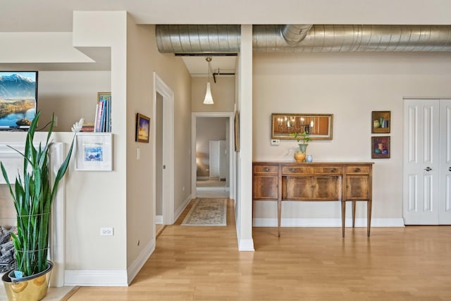 170 N NW Hwy Unit 401, Park Ridge, IL 60068 - hallway with light wood finished floors and baseboards