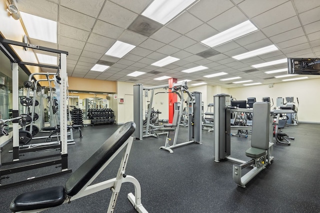 3200 N Lake Shore Dr Unit 911, Chicago, IL 60657 - gym featuring a drop ceiling