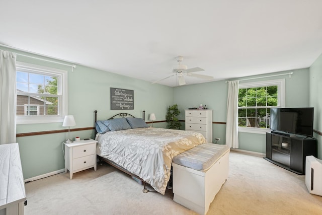 961 N Arrowhead Dr, Palatine, IL 60074 - carpeted bedroom featuring multiple windows and a ceiling fan