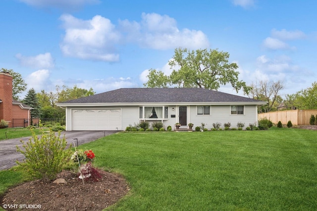 2050 Beechnut Rd, Northbrook, IL 60062 - ranch-style house featuring asphalt driveway, a garage, and roof with shingles