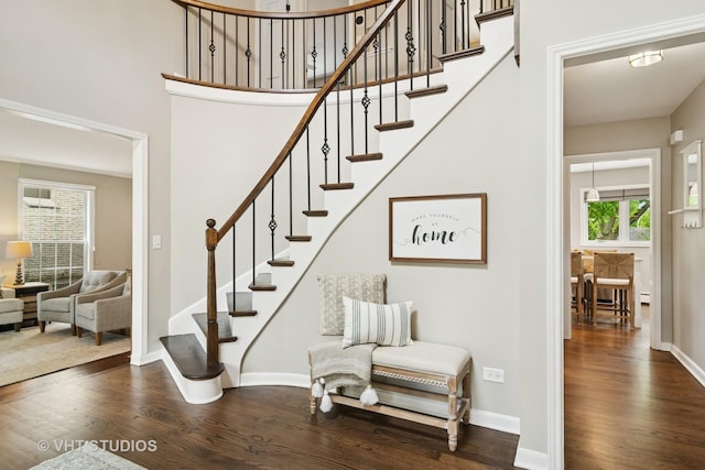 614 S Patton Ave, Arlington Heights, IL 60005 - stairway featuring wood finished floors and baseboards