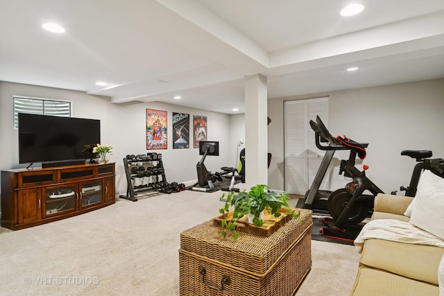 614 S Patton Ave, Arlington Heights, IL 60005 - living room with light carpet and recessed lighting