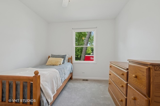 150 Red Bridge Rd, Lake Zurich, IL 60047 - bedroom featuring light carpet, baseboards, and a ceiling fan
