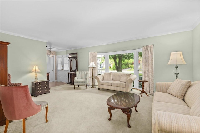 1025 Oxford Rd, Deerfield, IL 60015 - living area with ornamental molding and carpet