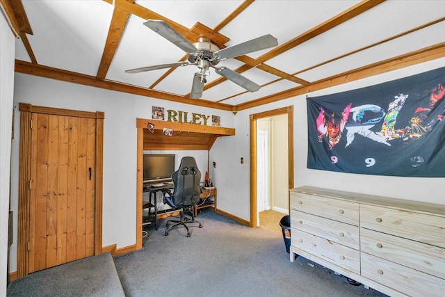 509 S Main St, Homer, IL 61849 - bedroom featuring carpet flooring, an office area, and baseboards