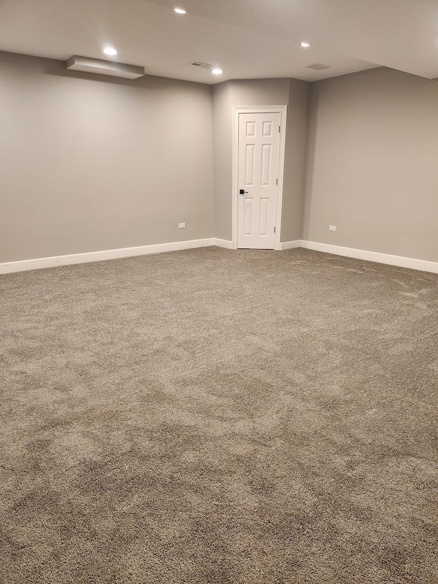 6704 Whisper Glen Dr, Plainfield, IL 60586 - finished below grade area featuring recessed lighting and carpet