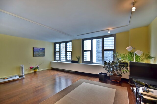 400 E Randolph St Unit 3321, Chicago, IL 60601 - living room featuring wood finished floors