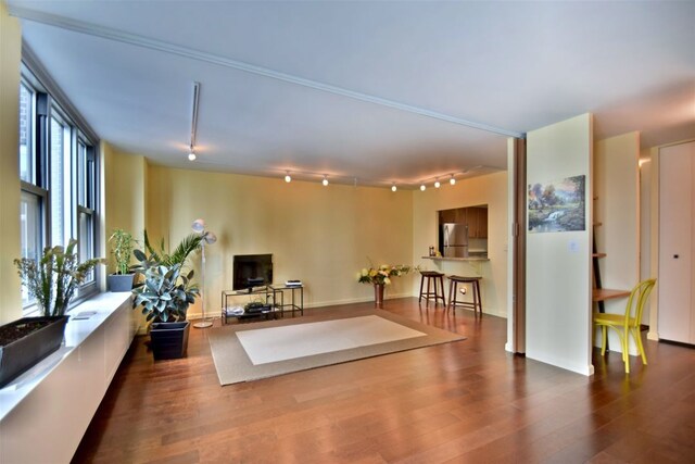 400 E Randolph St Unit 3321, Chicago, IL 60601 - living room with wood finished floors and track lighting