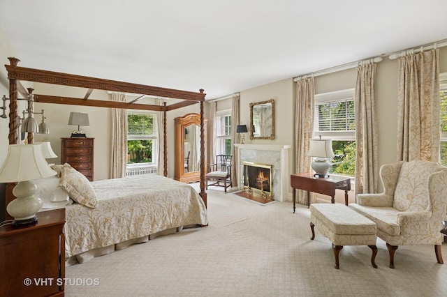 539 N E Ave, Oak Park, IL 60302 - carpeted bedroom featuring a high end fireplace