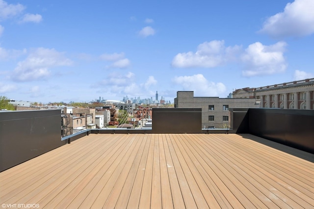 222 S Oakley Blvd Unit 3, Chicago, IL 60612 - deck featuring a skyline view