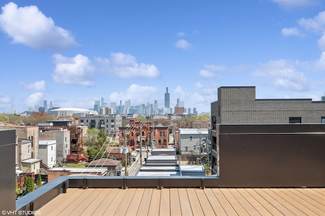 222 S Oakley Blvd Unit 3, Chicago, IL 60612 - deck with a view of skyline