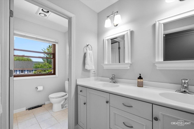 6382 Twin Oaks Ln, Lisle, IL 60532 - full bathroom with double vanity and tile patterned flooring