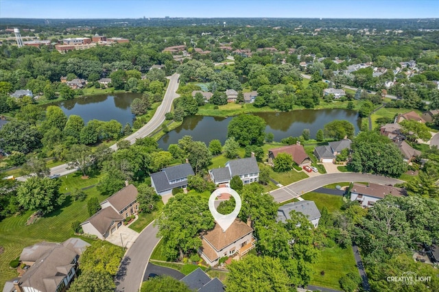 6382 Twin Oaks Ln, Lisle, IL 60532 - aerial view of residential area with a nearby body of water