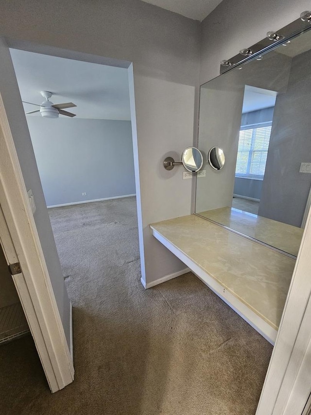 3238 Gresham Ln E, Aurora, IL 60504 - bathroom with a ceiling fan and baseboards