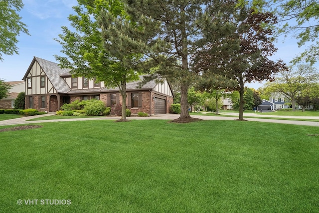 4216 Yorkshire Ln, Northbrook, IL 60062 - view of front of property with driveway, brick siding, and a front yard