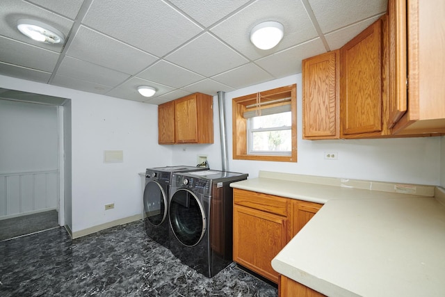 1613 Hartmann Dr, Schaumburg, IL 60193 - laundry area featuring washing machine and dryer and cabinet space