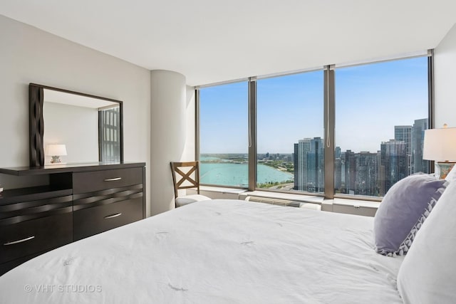 505 N Lake Shore Dr Unit 4807, Chicago, IL 60611 - bedroom with a view of city and a water view