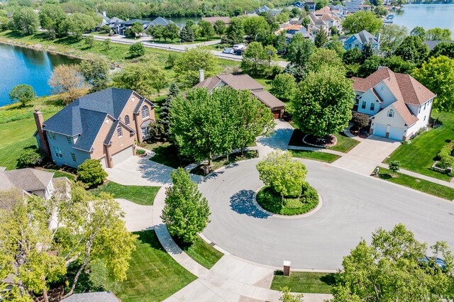 22802 Eider Ct, Plainfield, IL 60585 - aerial perspective of suburban area featuring a nearby body of water