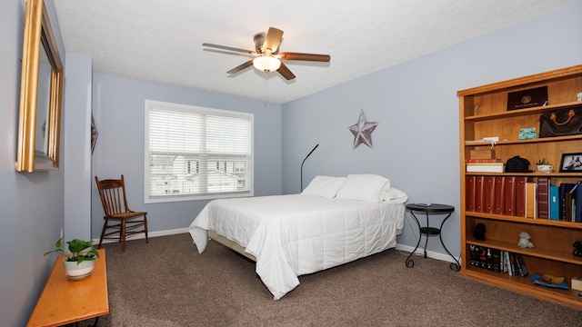 302 Gambel Ct, Normal, IL 61761 - bedroom featuring carpet floors, baseboards, and ceiling fan