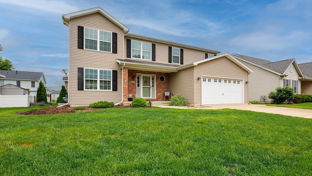 302 Gambel Ct, Normal, IL 61761 - view of front of home with an attached garage, driveway, and brick siding