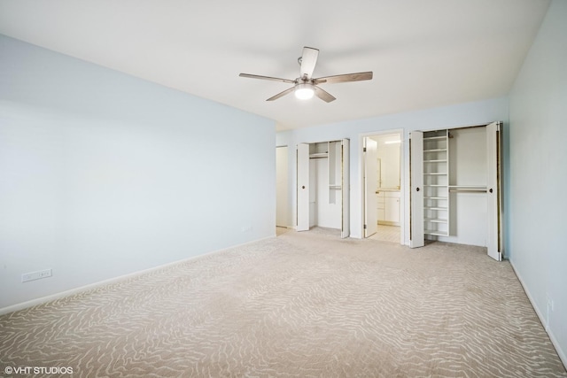 407 Ashland Ave Unit 6H, River Forest, IL 60305 - unfurnished bedroom featuring carpet flooring, baseboards, and a ceiling fan