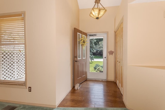 2321 Woodhavens Dr, Bloomington, IL 61701 - entrance foyer with wood finished floors and baseboards