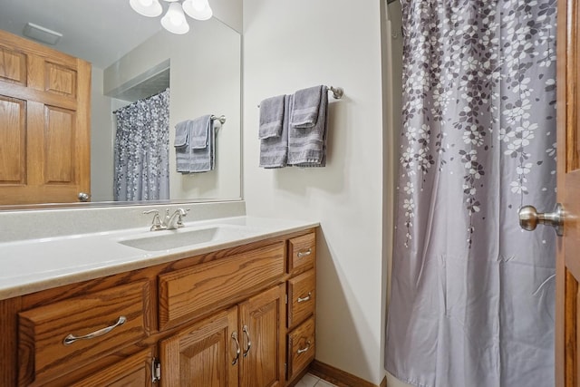 16212 Forest Ave, Oak Forest, IL 60452 - bathroom with vanity and a shower with curtain