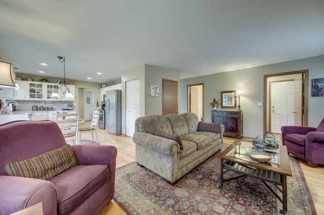 2693 Barrington Dr, Aurora, IL 60503 - living room with light wood-type flooring and recessed lighting