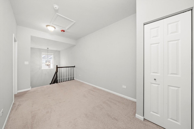 1413 N Charles Ave, Naperville, IL 60563 - carpeted empty room featuring baseboards and attic access
