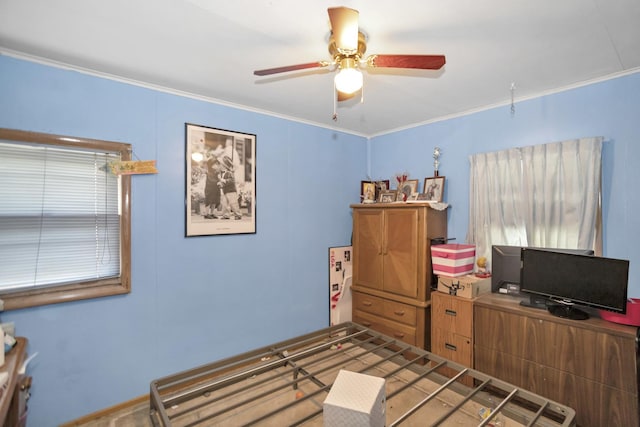 17963 W Greentree Rd, Grayslake, IL 60030 - bedroom featuring ornamental molding and ceiling fan