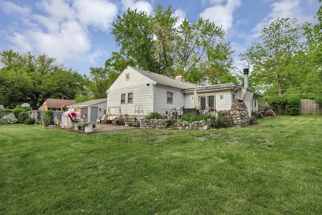 17963 W Greentree Rd, Grayslake, IL 60030 - back of house with a patio, french doors, and a chimney