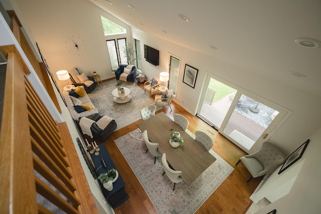 2148 Donahue St, Lasalle, IL 61301 - living area featuring wood finished floors and lofted ceiling