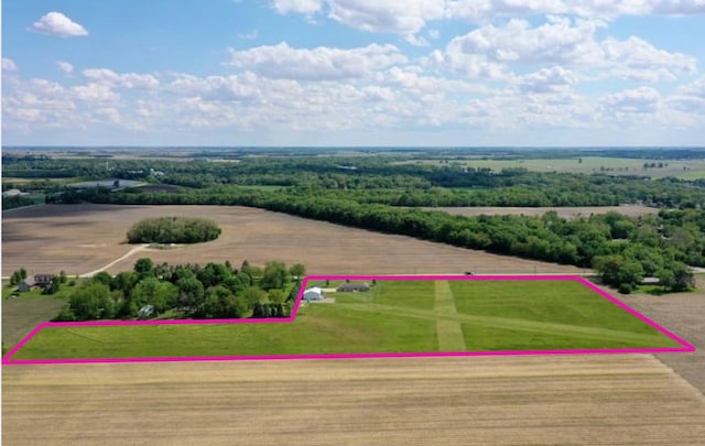 2609 E 1500s Rd, Kankakee, IL 60901 - overview of rural landscape with property boundaries highlighted
