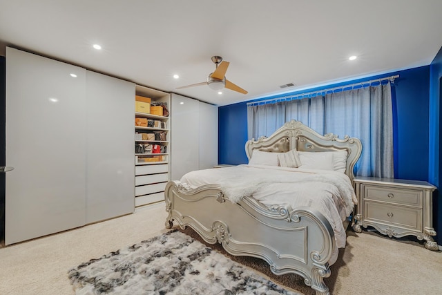 17964 Upland Dr, Tinley Park, IL 60487 - bedroom featuring carpet floors, recessed lighting, and a ceiling fan