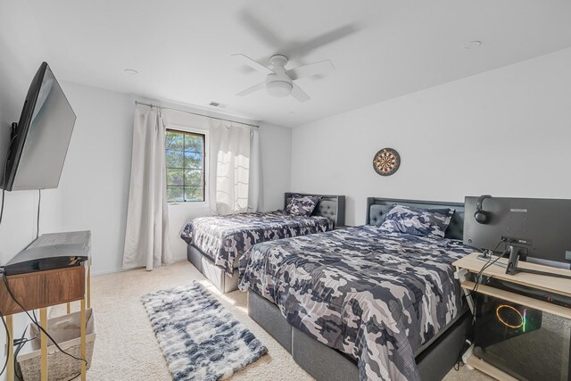 17964 Upland Dr, Tinley Park, IL 60487 - carpeted bedroom with ceiling fan