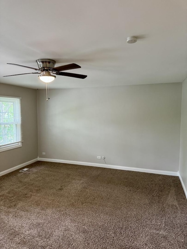 716 Shining Water Dr, Carol Stream, IL 60188 - carpeted empty room with a ceiling fan and a smoke detector