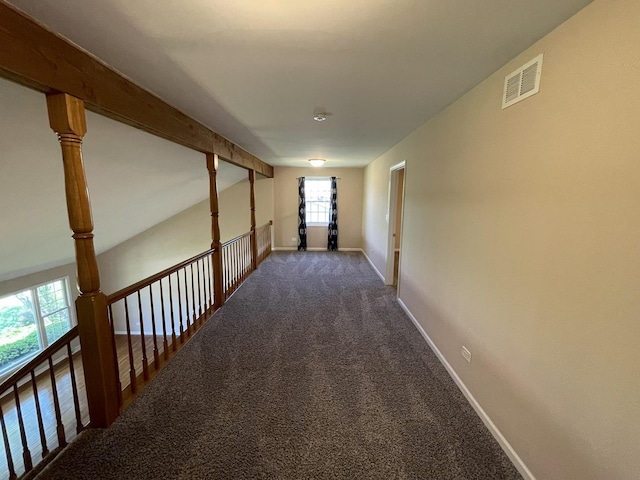 13153 W Pin Oak Dr, Homer Glen, IL 60491 - hall with carpet floors, baseboards, and beam ceiling