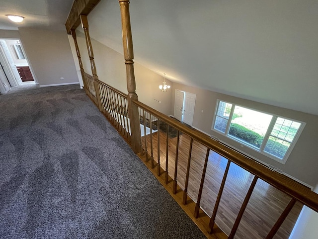 13153 W Pin Oak Dr, Homer Glen, IL 60491 - staircase featuring a chandelier and baseboards