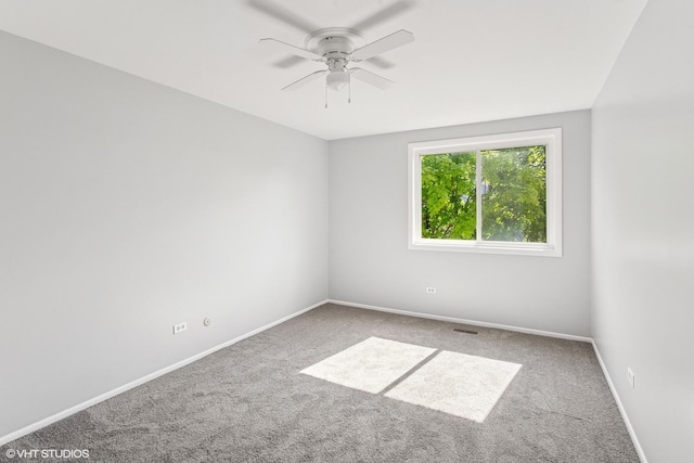 852 Oxford Pl Unit 852, Wheeling, IL 60090 - unfurnished room featuring carpet, a ceiling fan, and baseboards