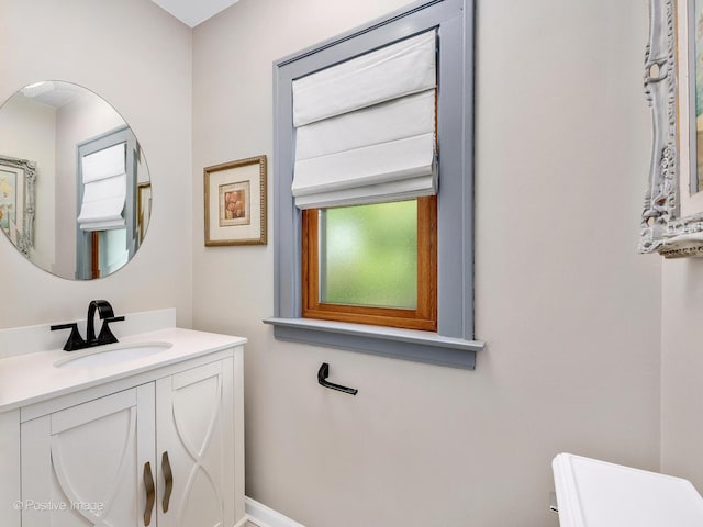 82 Northgate Rd, Riverside, IL 60546 - half bath with toilet, vanity, and baseboards