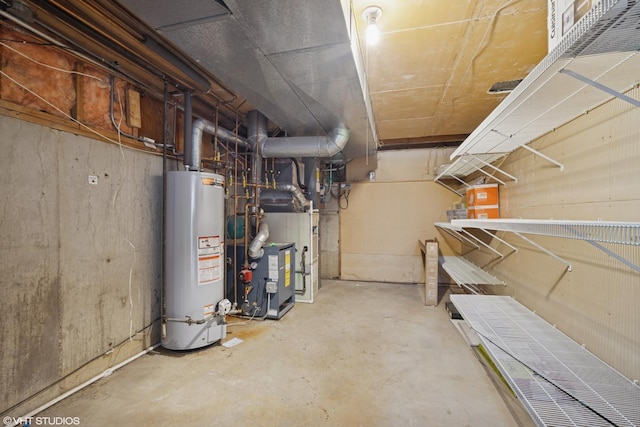 734 S Warren Ave, Palatine, IL 60074 - unfinished below grade area with gas water heater