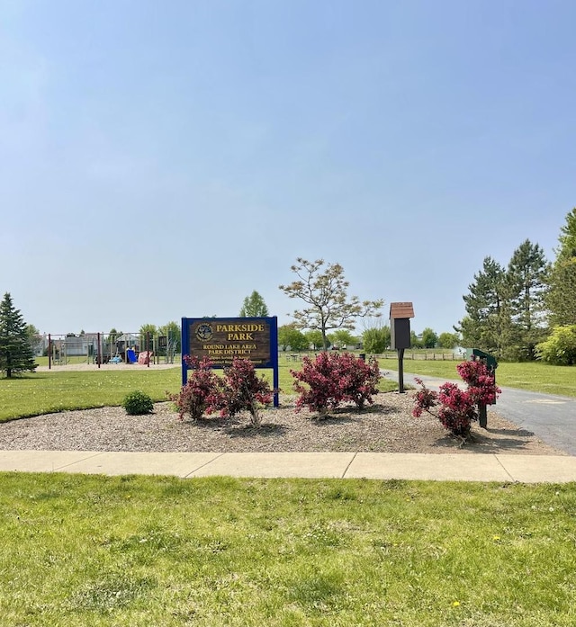 749 S Vintage Ln, Round Lake, IL 60073 - community sign featuring a yard