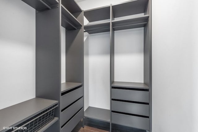 757 N Orleans St Unit 1509, Chicago, IL 60654 - spacious closet with dark wood finished floors