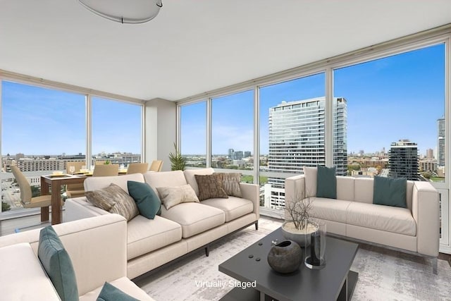 757 N Orleans St Unit 1509, Chicago, IL 60654 - sunroom featuring a city view