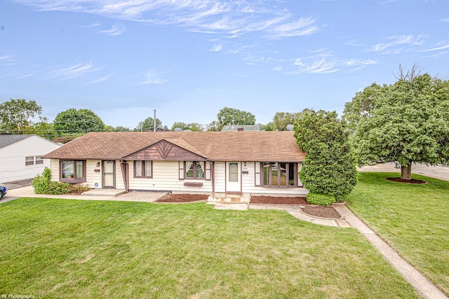 4243 W 90th Pl, Hometown, IL 60456 - ranch-style house with a front lawn and a shingled roof