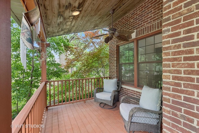 4335 Dewey Ave, Matteson, IL 60443 - deck featuring a ceiling fan